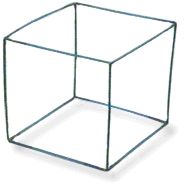 Cube made with straws and pipecleaners (22k)